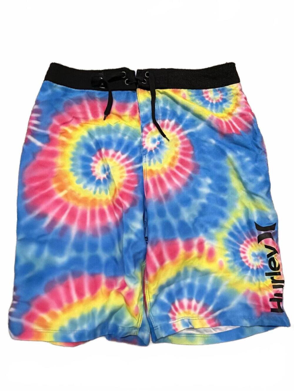 Hurley Boys Tie-Dye Swim Trunks Size 16/28